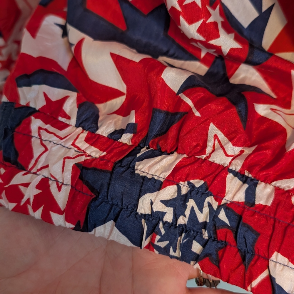 Bogart Red & Navy Star-Print Bomber Jacket Size 1x - Picture 3 of 9